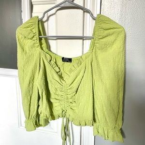 Bershka ruffle croptop